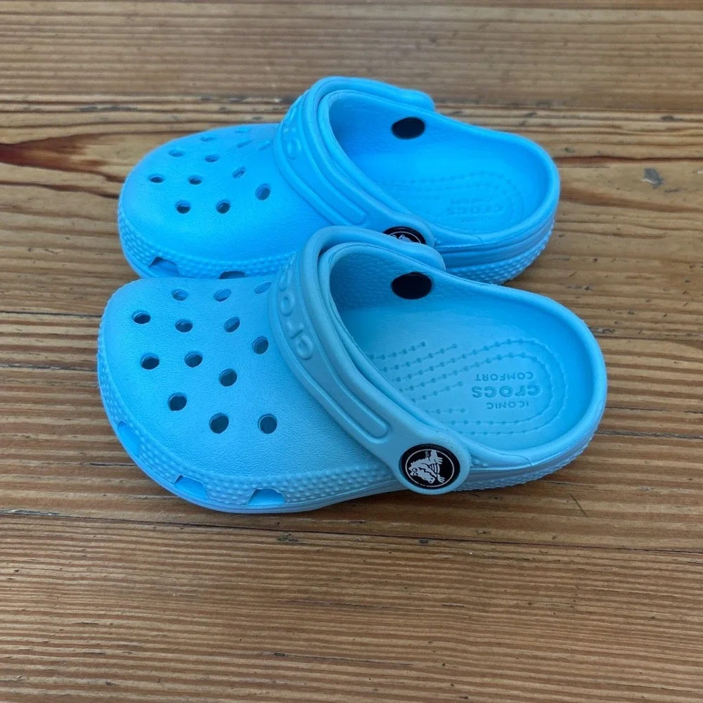 Crocs Classic Clog Kids Blue Casual‎ Slip On Water Shoes SIZE 7